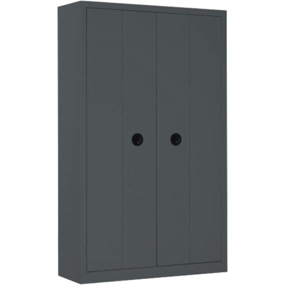 Une armoire haute à portes pliantes coloris Anthracite