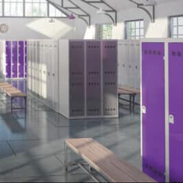 Des vestiaires métalliques