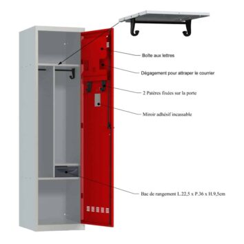 equipement du vestiaire pompier 1 case