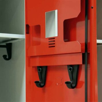 porte d'un vestiaire pompier