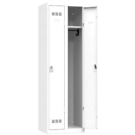 vestiaire de bureau blanc 2 portes dont une ouverte