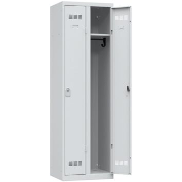 vestiaire de bureau 2 cases gris