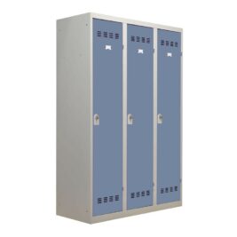 vestiaire industrie propre 3 cases bleu