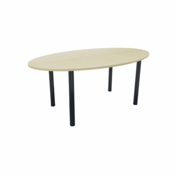 Table de Réunion Elliptique 6 Personnes L.180 x P.100 cm - Ligne PLUS - simple