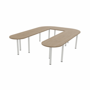 Table de Réunion en U - 9 Personnes- Ligne PLUS - simple