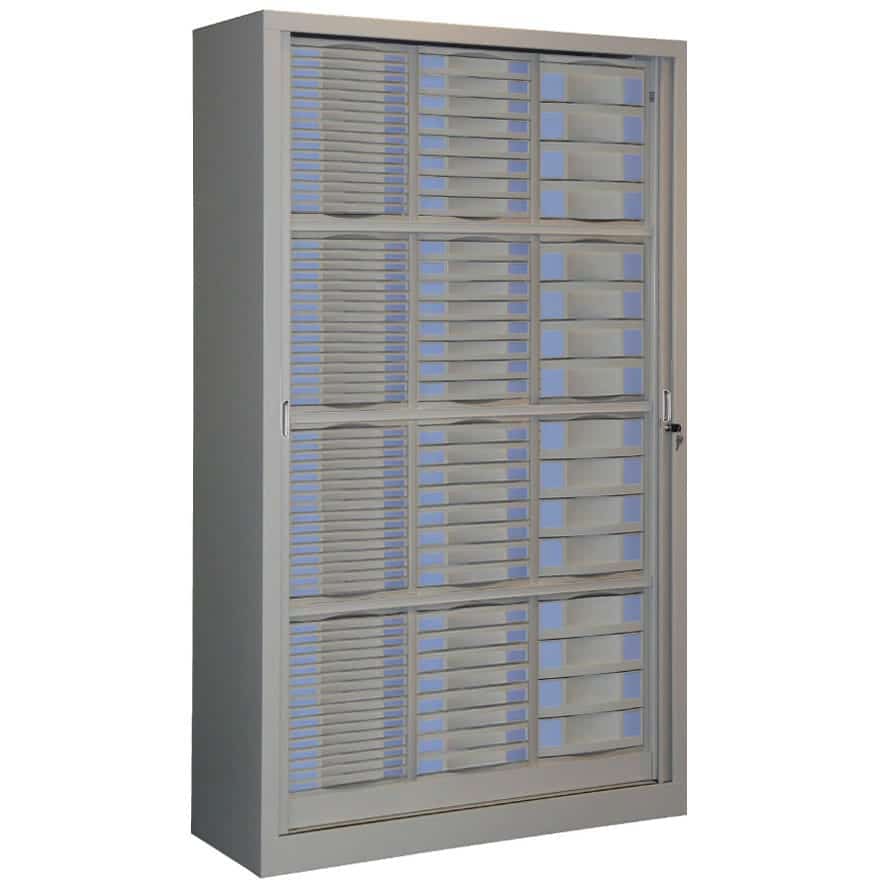 Armoire haute 32 tiroirs de 5mm et 16 tiroirs de 10mm et 64 tiroirs de 25mm