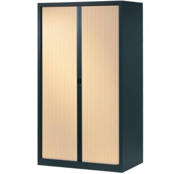 armoire a rideaux anthracite erable 198x120