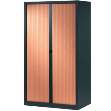 armoire a rideaux anthraciter merisier 198x120