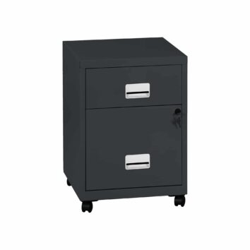Caisson mobile à tiroirs SOHO 57 cm, 2 tiroirs anthracite.