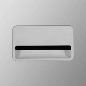 Poignée en aluminium pour classeur Soho Pierre Henry, design moderne et minimaliste sur fond gris.