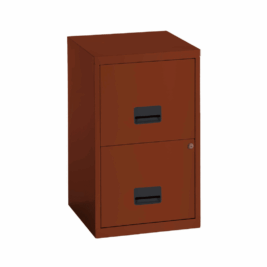 Classeur pour dossiers suspendus SOHO Pierre Henry, 2 tiroirs, couleur terracotta, hauteur 66 cm.