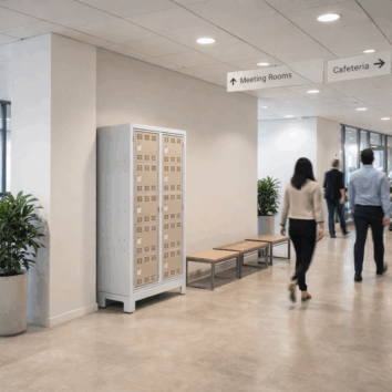 Vestiaire Multicases Visitable H198 - 5 casiers - 2 colonnes - 2 vantaux