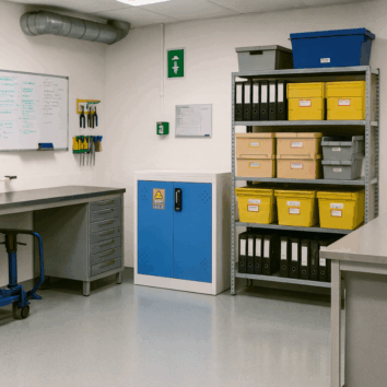 Armoire basse de stockage ECO sans charge pour batteries lithium-ion – Trionyx