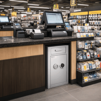 Coffre-fort dépôt de fonds vulcain 80 Serrure A2P