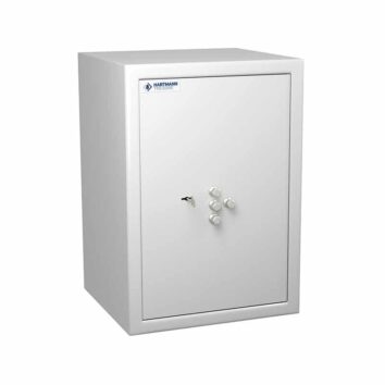 Coffre-fort anti-feu norme DIN 4102, classe S2 MB 60, couleur grise, avec serrure à clé et combinaison, idéal pour sécuriser vos biens.