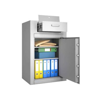 Coffre-fort Vulcain dépôt 130 avec serrure A2P, sécurisé pour fonds et documents.