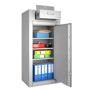 Coffre-fort dépôt de fonds Vulcain Dépôt 200 avec serrure A2P, sécurisé pour documents et objets de valeur.