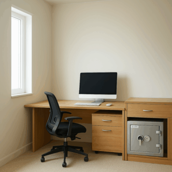 Coffre-Fort étanche et Anti-Feu - Document Papier - Classe 1 VA 25000€ et Ignifuge 30 minutes - Zephir 1041 Duo