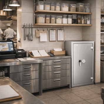 Coffre-Fort étanche et Anti-Feu - Document Papier - Classe 1 VA 25000€ et Ignifuge 30 minutes - Zephir 1149 Duo