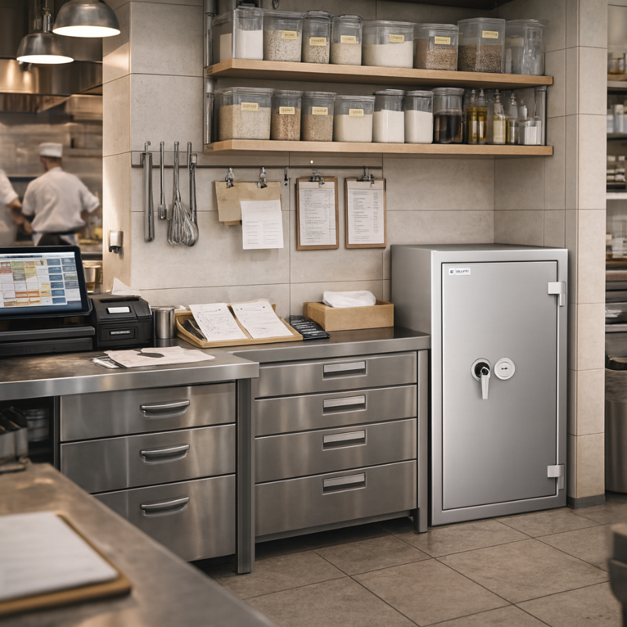 Coffre-Fort étanche et Anti-Feu - Document Papier - Classe 1 VA 25000€ et Ignifuge 30 minutes - Zephir 1149 Duo