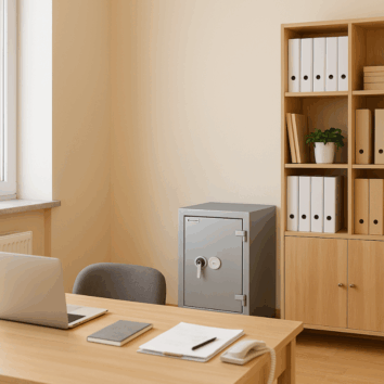 Coffre-Fort étanche et Anti-Feu - Document Papier - Classe 2 VA 35000€ et Ignifuge 30 minutes - Zephir 2120 Duo