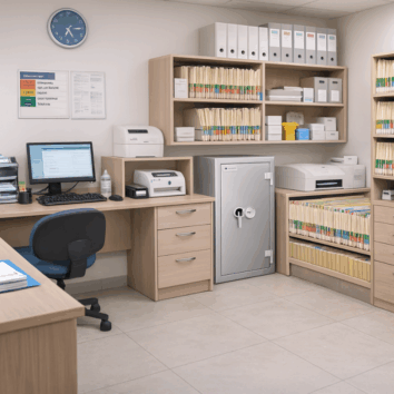 Coffre-Fort étanche et Anti-Feu - Document Papier - Classe 2 VA 35000€ et Ignifuge 30 minutes - Zephir 2156 Duo