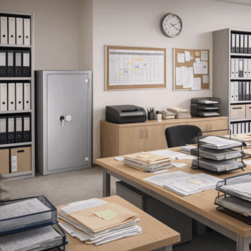 Coffre-Fort étanche et Anti-Feu - Document Papier - Classe 2 VA 35000€ et Ignifuge 30 minutes - Zephir 2429 Duo