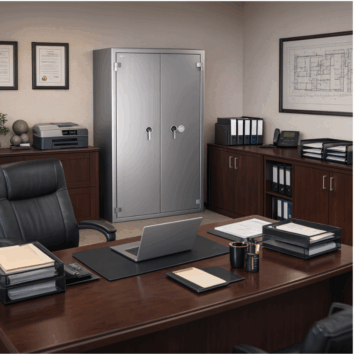 Coffre-Fort étanche et Anti-Feu - Document Papier - Classe 2 VA 35000€ et Ignifuge 30 minutes - Zephir 2787 Duo