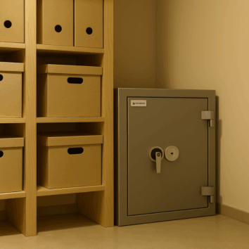 Coffre-Fort étanche et Anti-Feu - Document Papier - Classe 3 VA 55000€ et Ignifuge 30 minutes - Zephir 3094 Duo