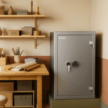 Coffre-Fort étanche et Anti-Feu - Document Papier - Classe 3 VA 55000€ et Ignifuge 30 minutes - Zephir 3123 Duo