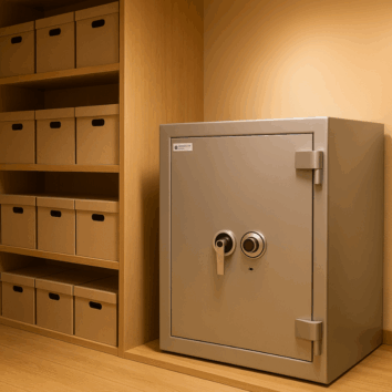 Coffre-Fort étanche et Anti-Feu - Document Papier - Classe 4 VA 110000€ et Ignifuge 30 minutes - Zephir 4116 Duo