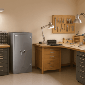 Coffre-Fort étanche et Anti-Feu - Document Papier - Classe 4 VA 110000€ et Ignifuge 30 minutes - Zephir 4162 Duo