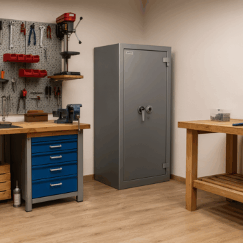 Coffre-Fort étanche et Anti-Feu - Document Papier - Classe 4 VA 110000€ et Ignifuge 30 minutes - Zephir 4265 Duo