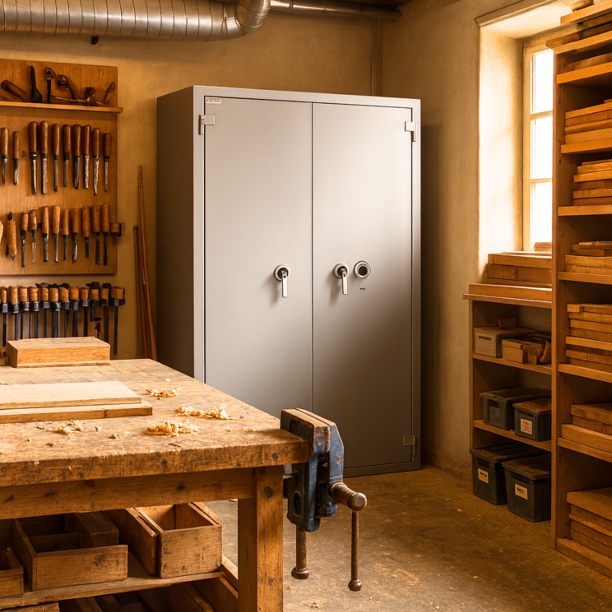 Coffre-Fort étanche et Anti-Feu - Document Papier - Classe 4 VA 110000€ et Ignifuge 30 minutes - Zephir 4715 Duo