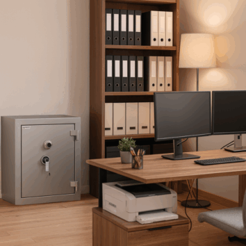 Coffre-Fort étanche et Anti-Feu - Document Papier - Classe 5 VA 200000€ et Ignifuge 30 minutes - Zephir 5125 Duo