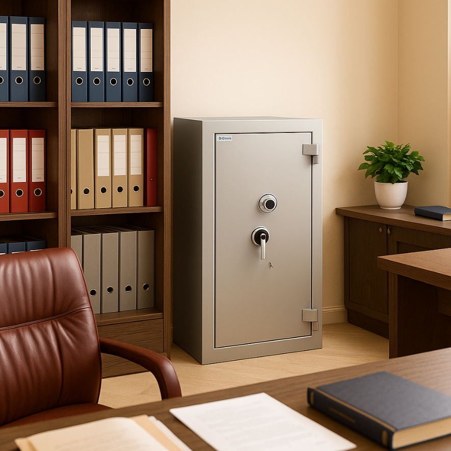 Coffre-Fort étanche et Anti-Feu - Document Papier - Classe 5 VA 200000€ et Ignifuge 30 minutes - Zephir 5212 Duo