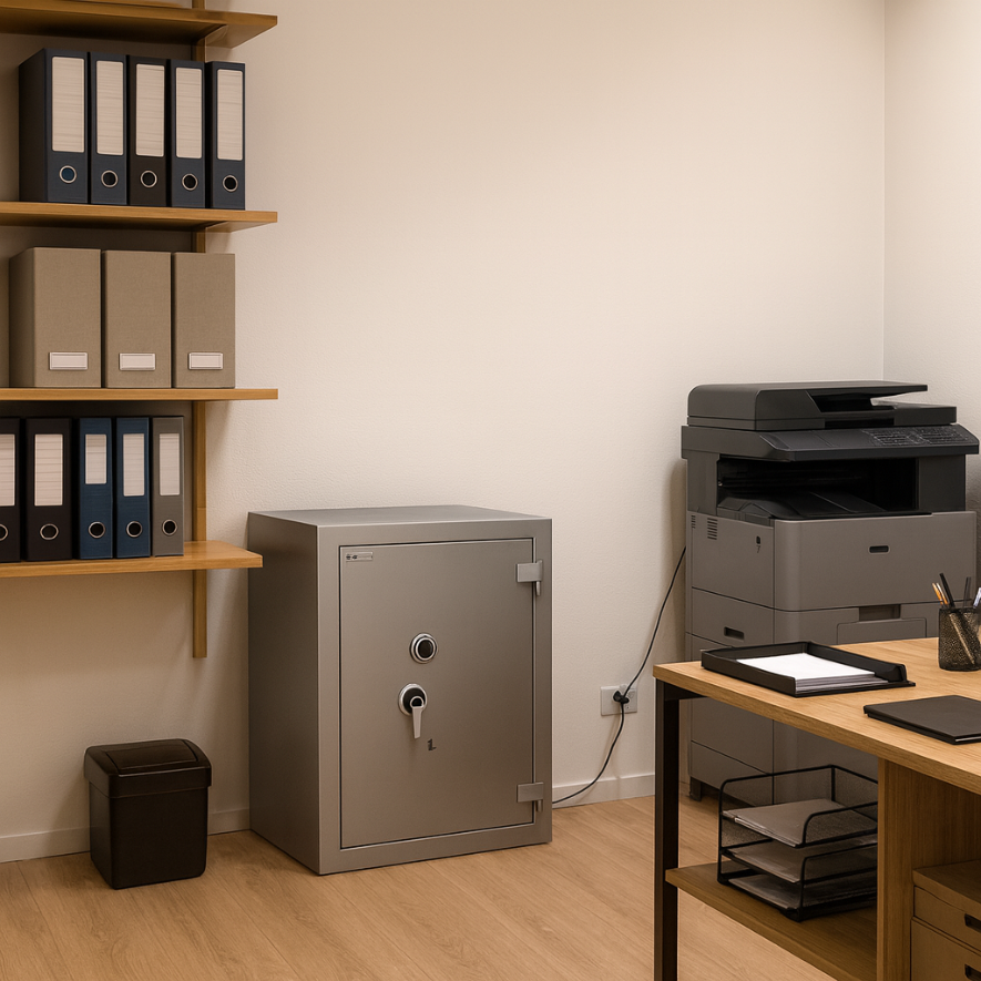 Coffre-Fort étanche et Anti-Feu - Document Papier - Classe 5 VA 200000€ et Ignifuge 30 minutes - Zephir 5295 Duo