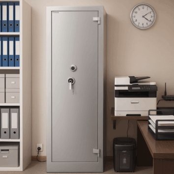 Coffre-Fort étanche et Anti-Feu - Document Papier - Classe 5 VA 200000€ et Ignifuge 30 minutes - Zephir 5347 Duo