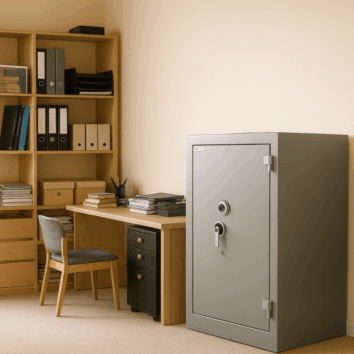 Coffre-Fort étanche et Anti-Feu - Document Papier - Classe 5 VA 200000€ et Ignifuge 30 minutes - Zephir 5381 Duo