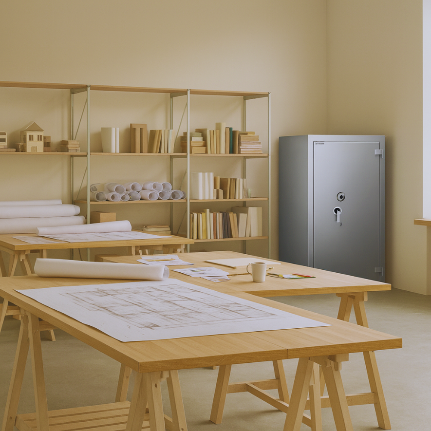 Coffre-Fort étanche et Anti-Feu - Document Papier - Classe 5 VA 200000€ et Ignifuge 30 minutes - Zephir 5467 Duo