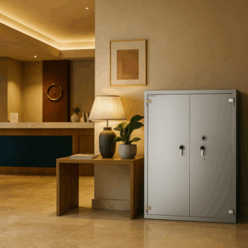 Coffre-Fort étanche et Anti-Feu - Document Papier - Classe 5 VA 200000€ et Ignifuge 30 minutes - Zephir 5760 Duo