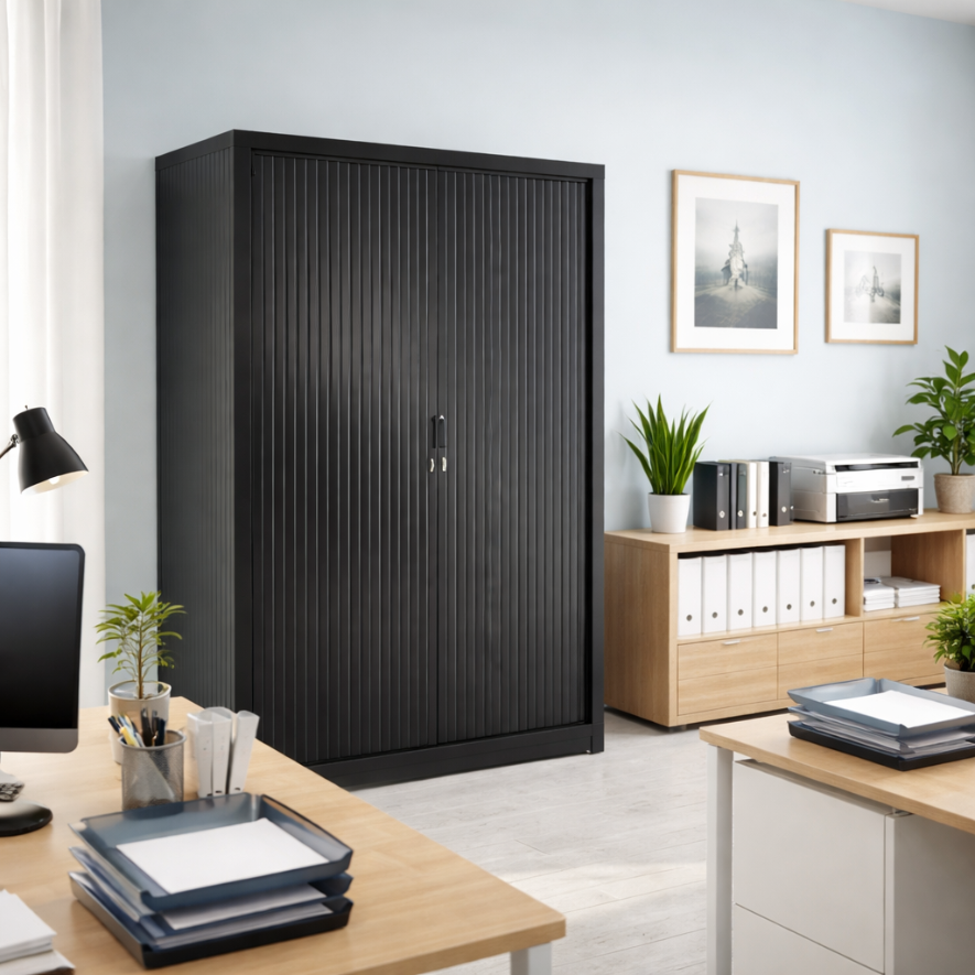 Armoire Rideaux - Archives & dossiers suspendus – H160 L120 P60 - Série A