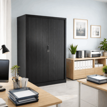 Armoire Rideaux - Archives & dossiers suspendus – H160 L120 P60 - Série A