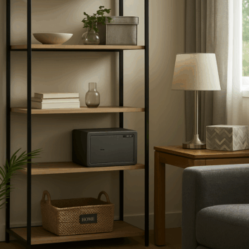 Mini Coffre-fort de sécurité - Serrure à clés - HES 10