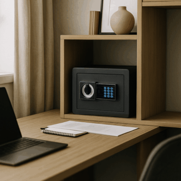 Mini Coffre-fort de sécurité - Serrure à code - HES 15 - ambiance simple