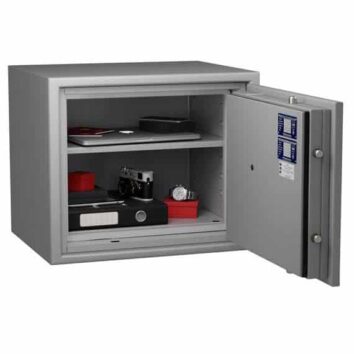 Coffre-fort blindé ignifuge 60 min, classe 0, pour documents papier, valeur assurable 8000€, modèle Protect Duo 0066.