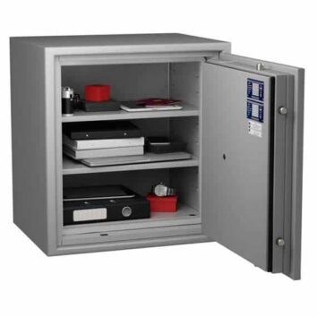 Coffre-fort blindé ignifuge classe 0 pour documents papier, protection 60 min, valeur assurable 8000€, modèle Protect Duo 0093.