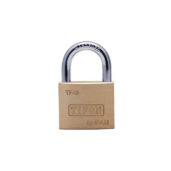Cadenas en laiton et acier cémenté avec anse de 6 mm, modèle TF40.