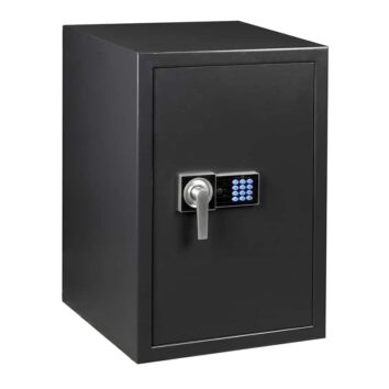 Coffre-fort HES XL 140 anti-effraction pour maison ou bureau, noir élégant.