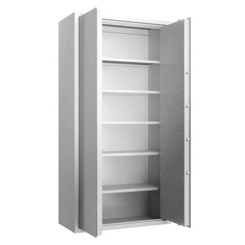 Armoire forte sécurisée Prima Protect 800 avec étagères, idéale pour la protection de vos biens.